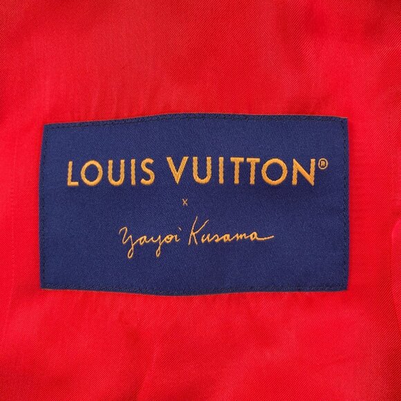 Louis Vuitton Red & White Varsity Jacket With Blue Embroidery Size 50 Wool & Cow - Picture 7 of 7